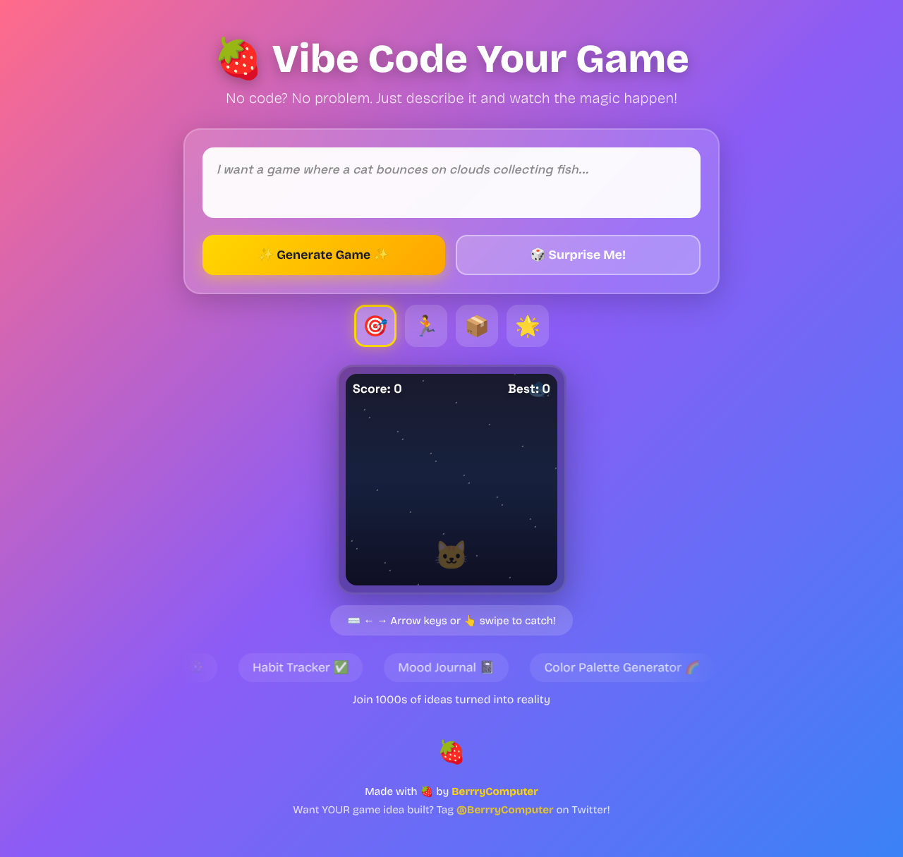 vibegame app