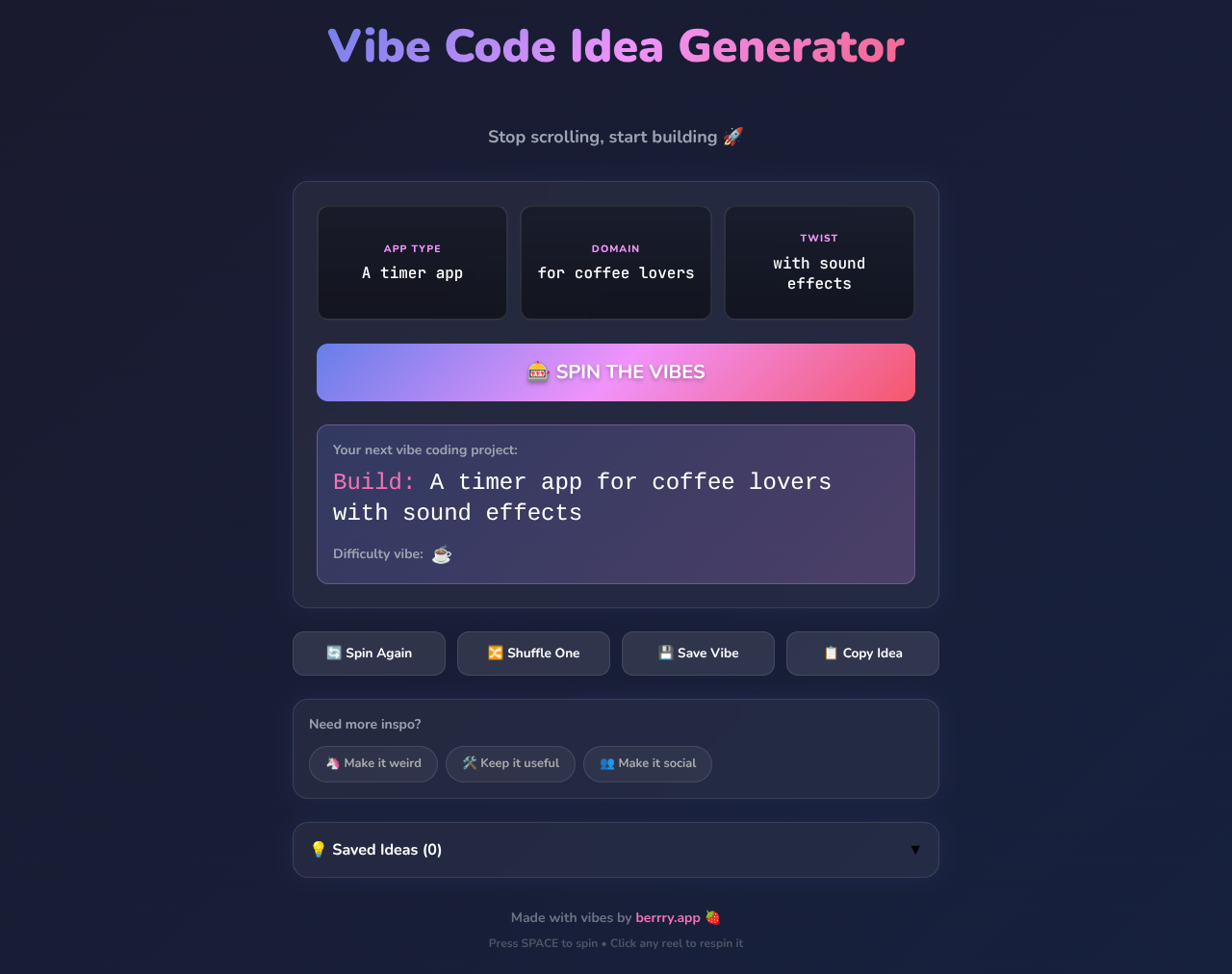 vibeideagen app