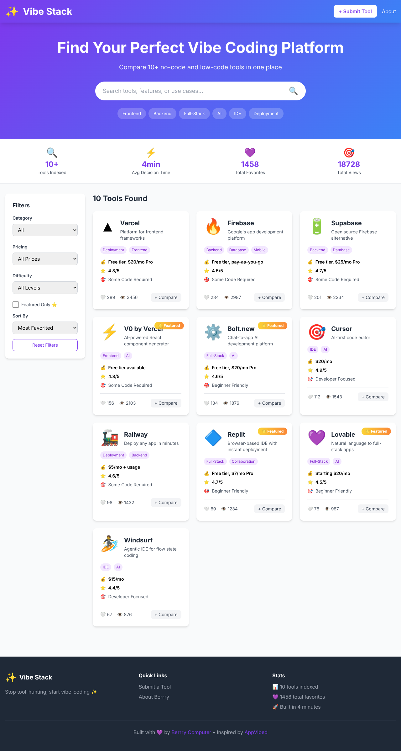 vibestack app