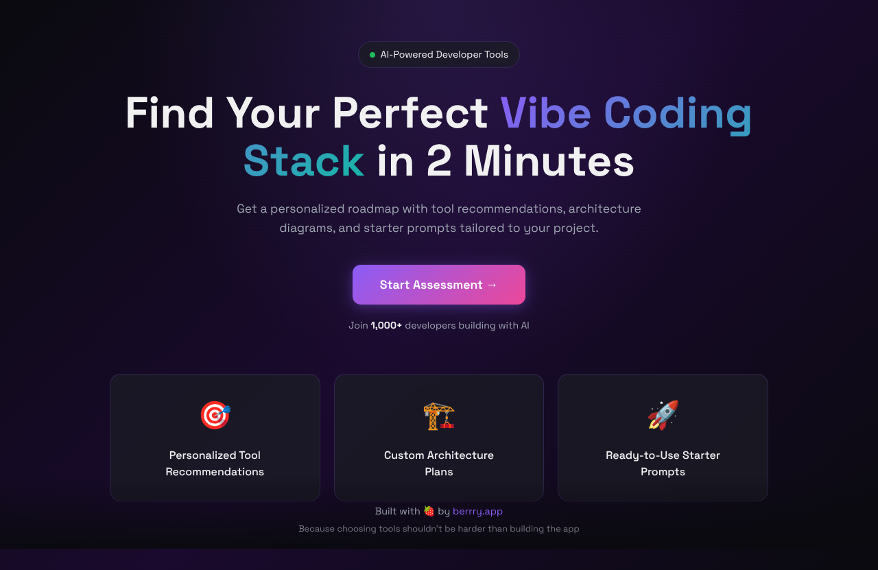 vibestackfinder app