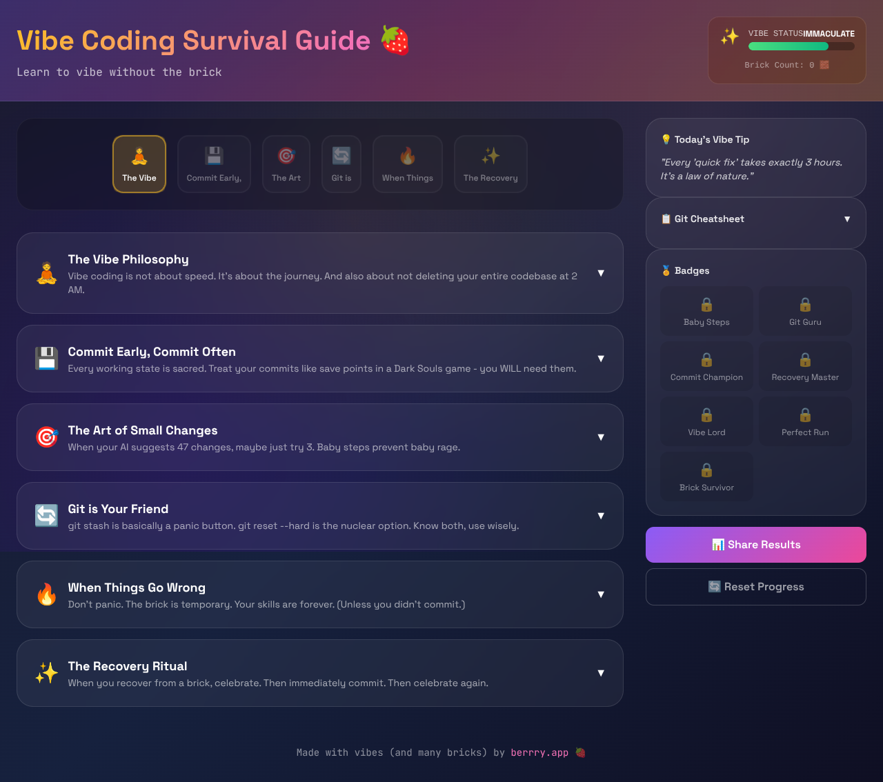 vibesurvival app