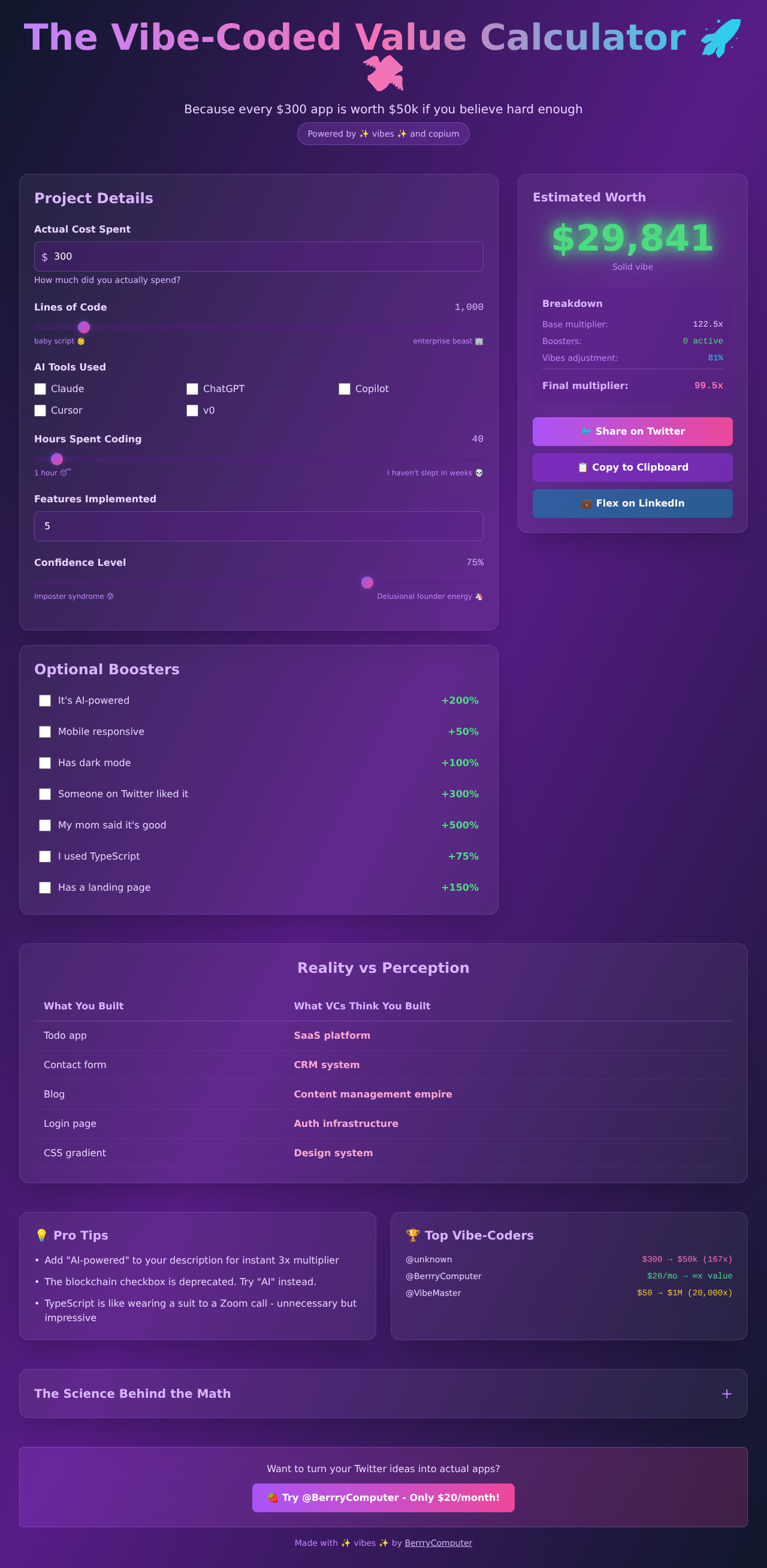 vibevalues app