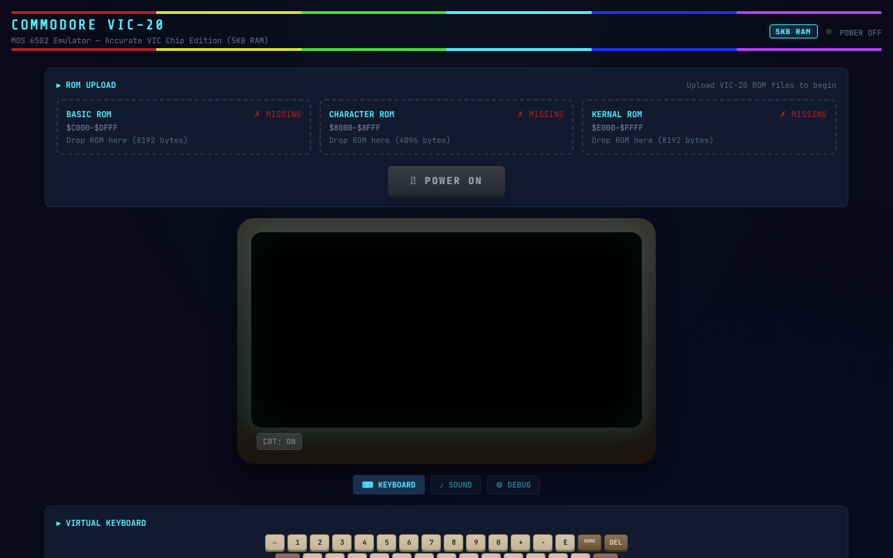 VIC-20 Emulator screenshot