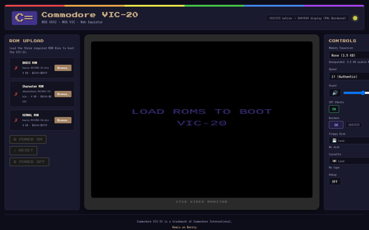 vic20-web app