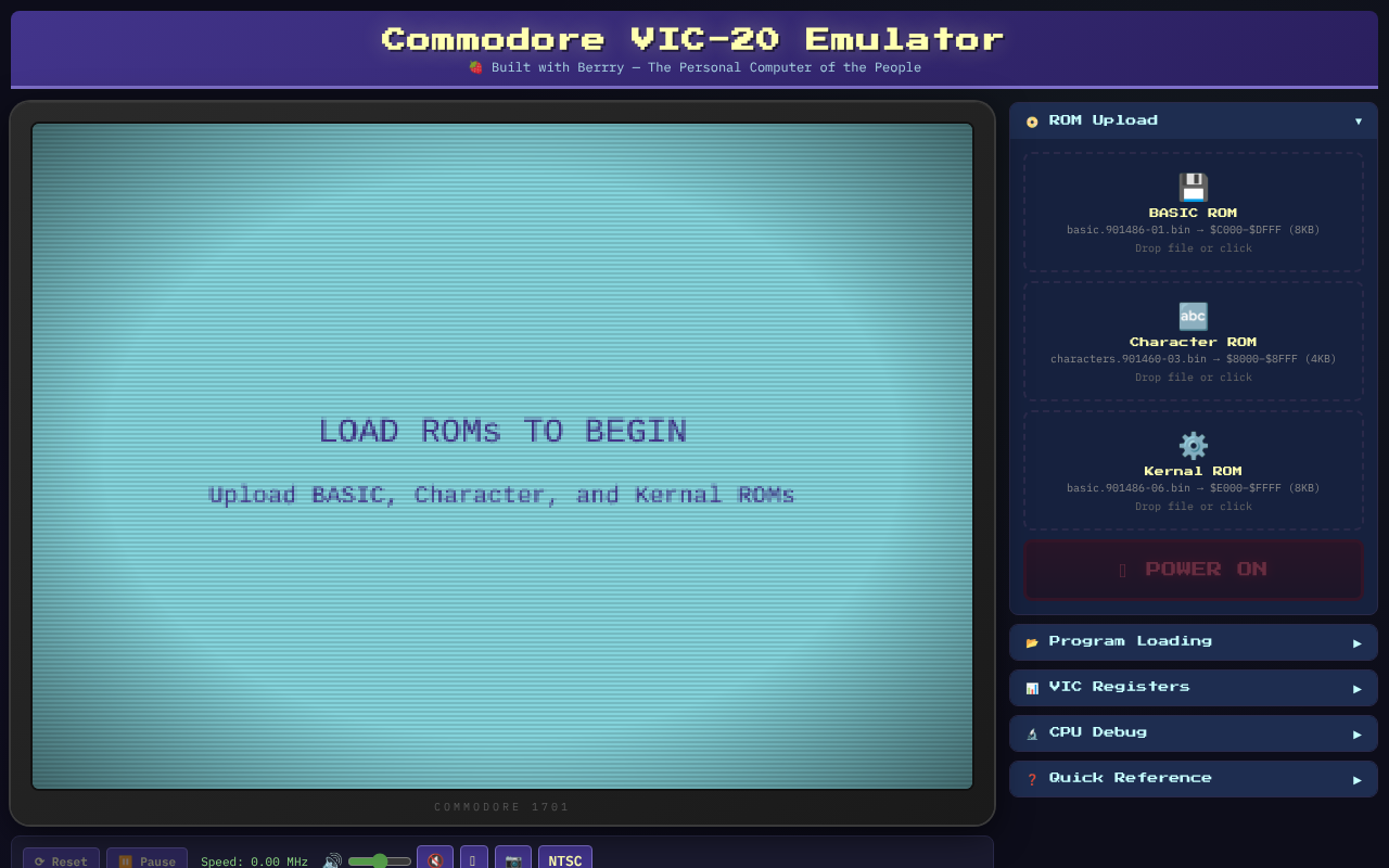 VIC-20 Emulator screenshot