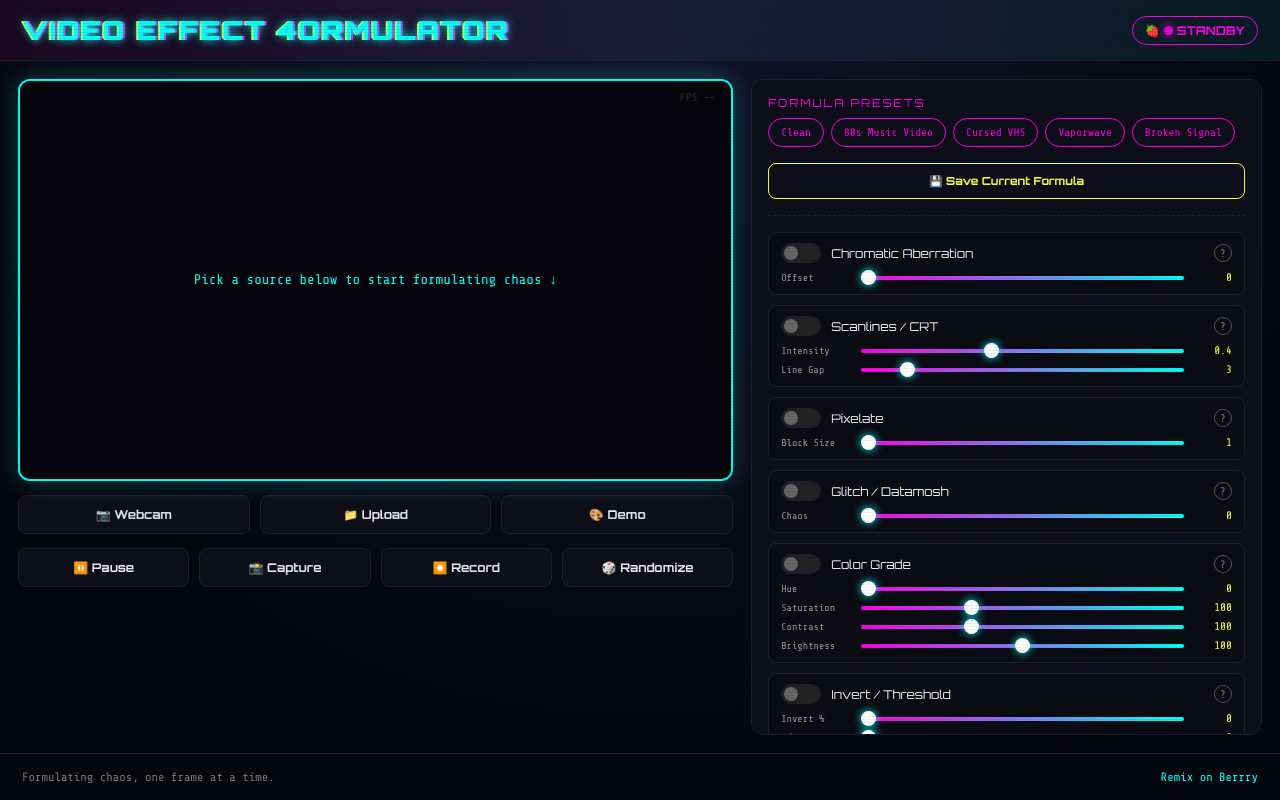 video-effect-4ormulator app
