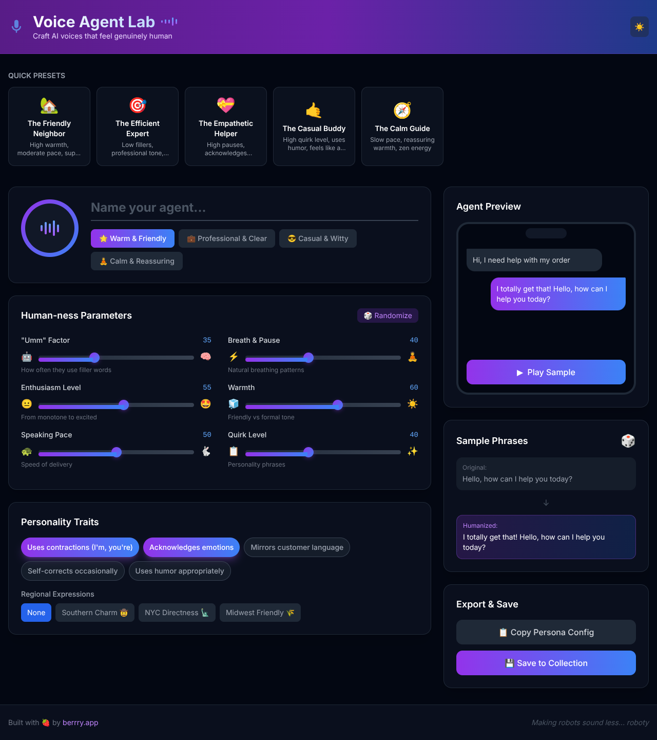 voiceagentlab app