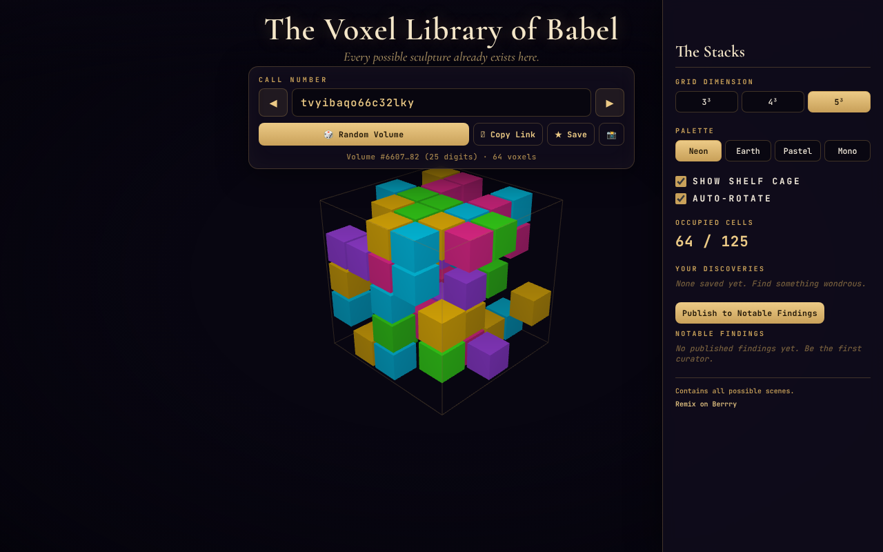 voxel-library-babel app