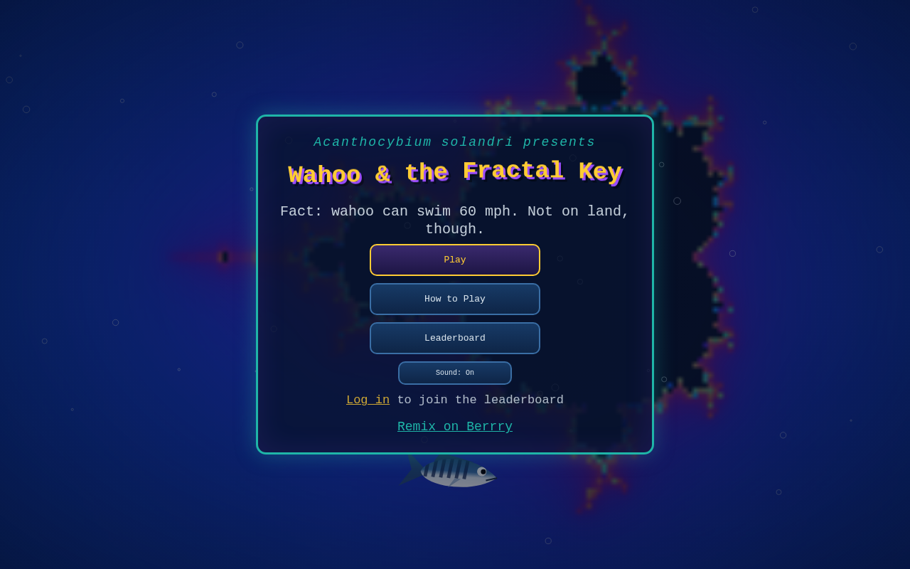 Wahoo & the Fractal Key screenshot