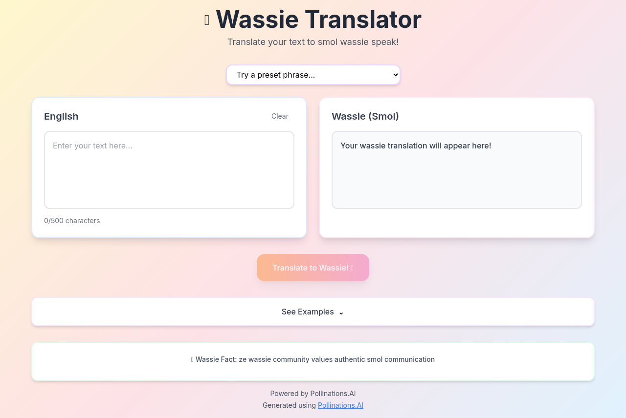 Wassie Translator screenshot