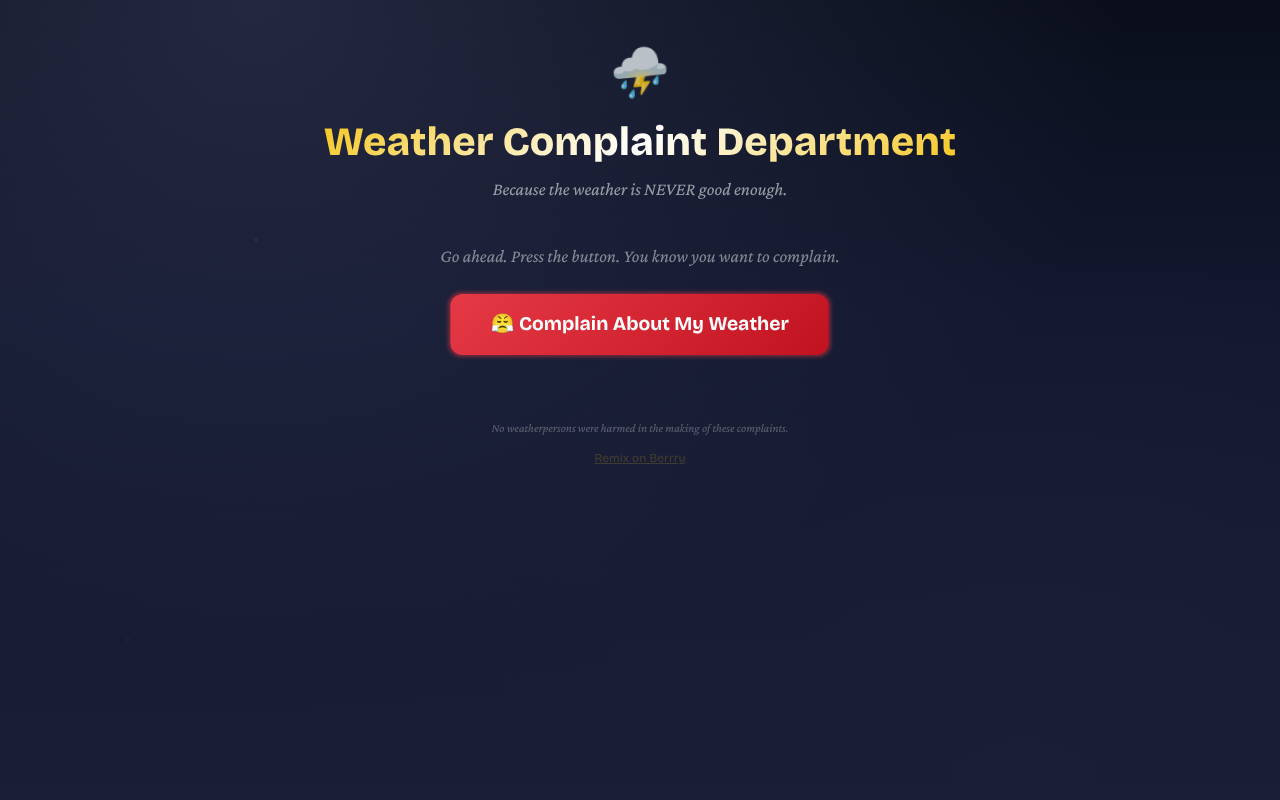 weather-complaints app