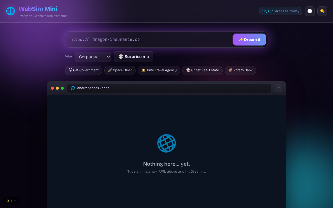 websim-mini-website app