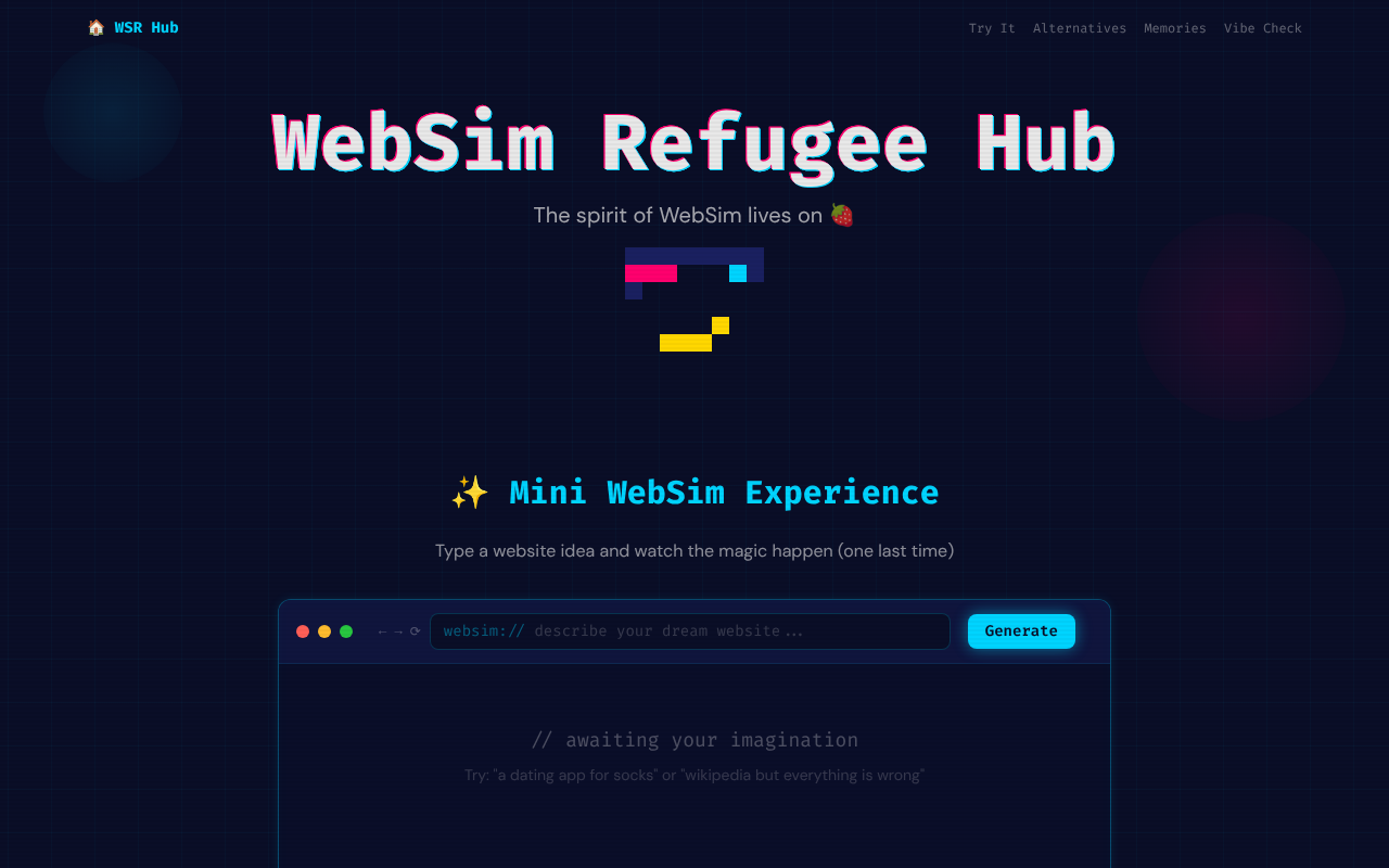 websim-refugee-hub app