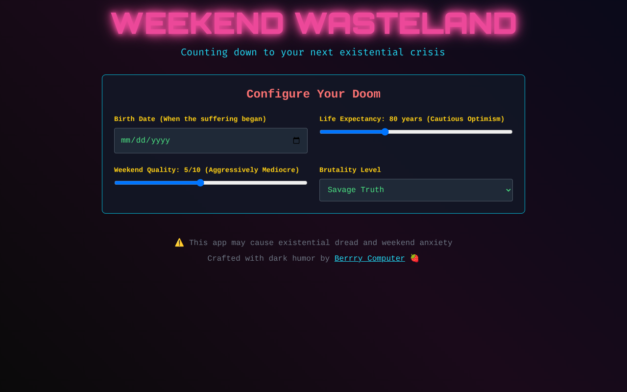 weekendwasteland app