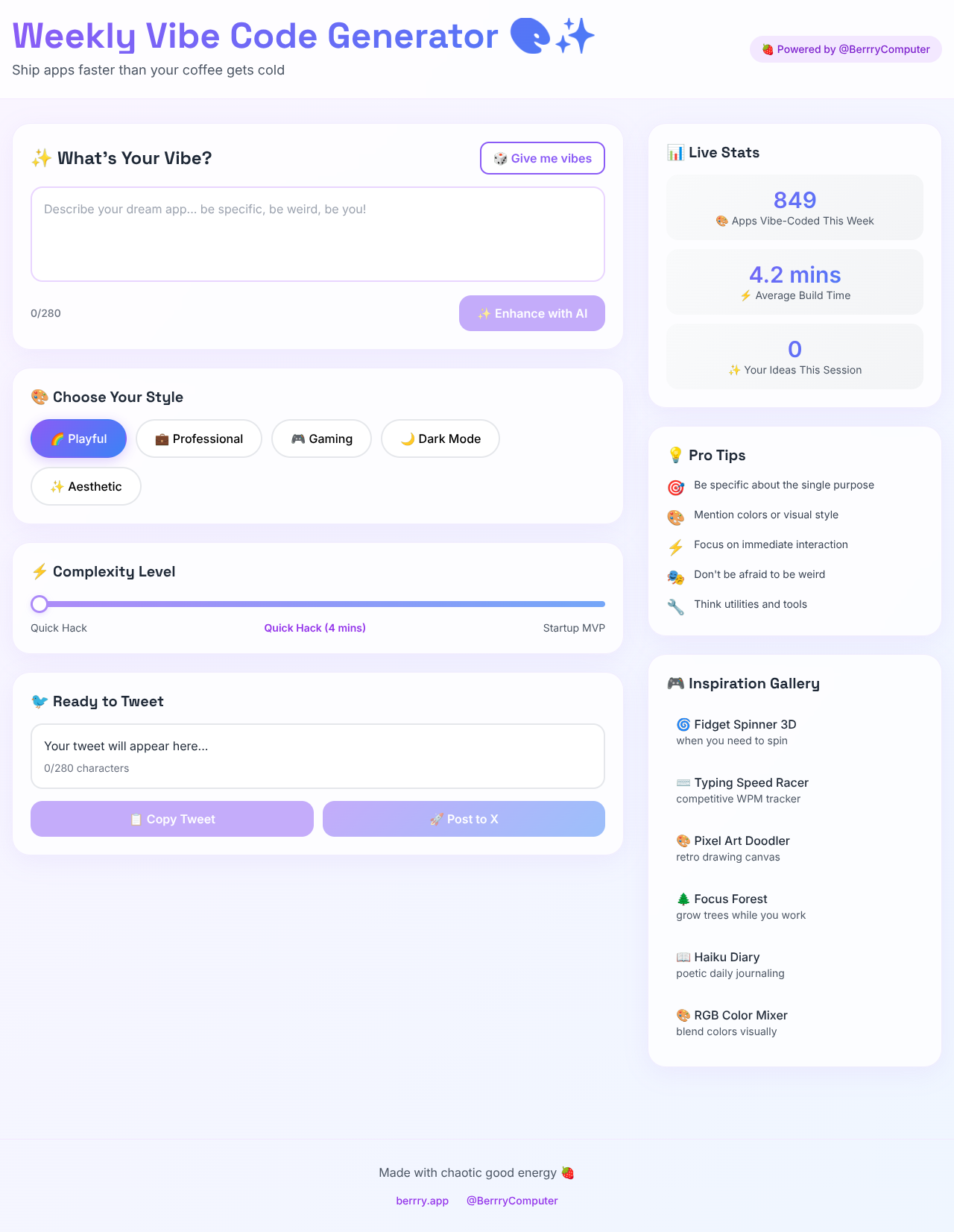 weeklyvibes app