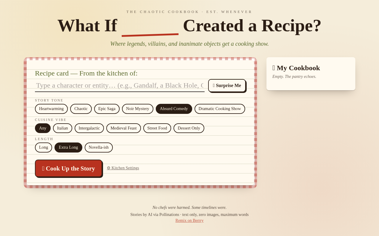 Recipe Chaos Generator screenshot
