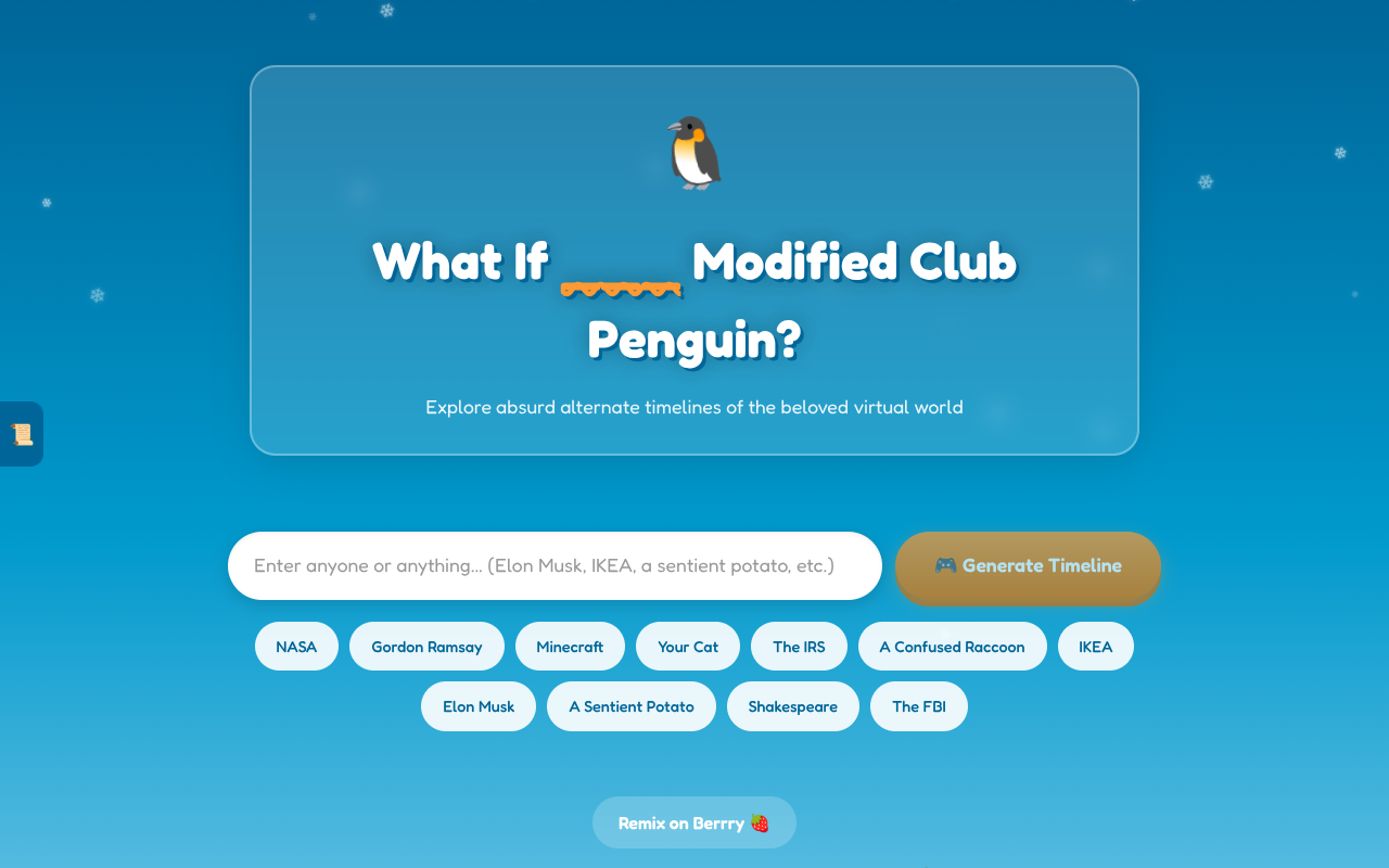 whatifclubpenguin app