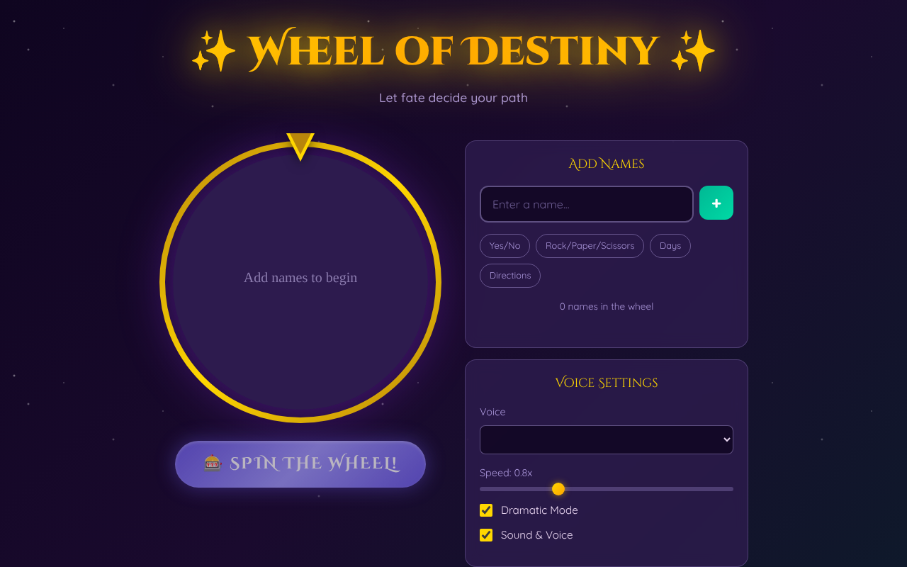 wheelofdestiny app