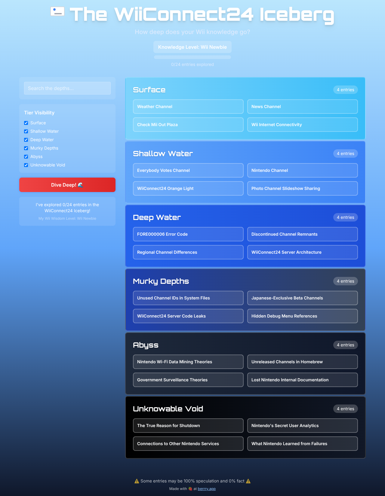 wiiiceberg app