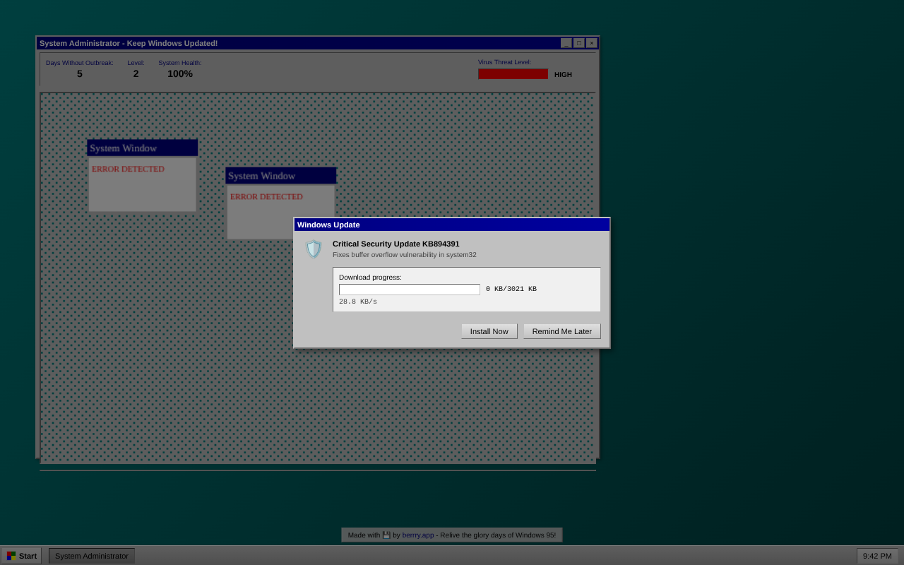 Windows 90s Defense screenshot