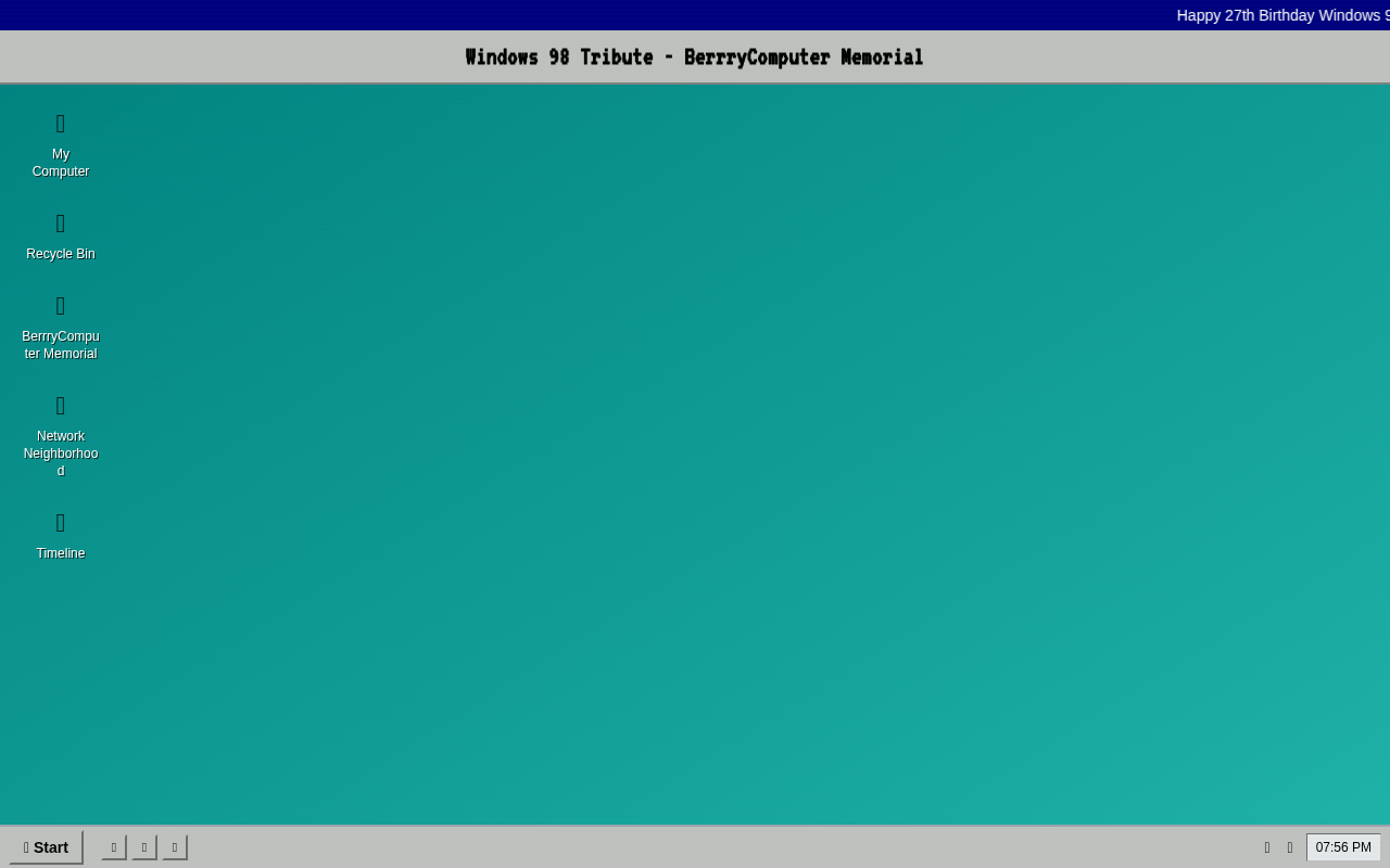 Windows 98 Memorial screenshot