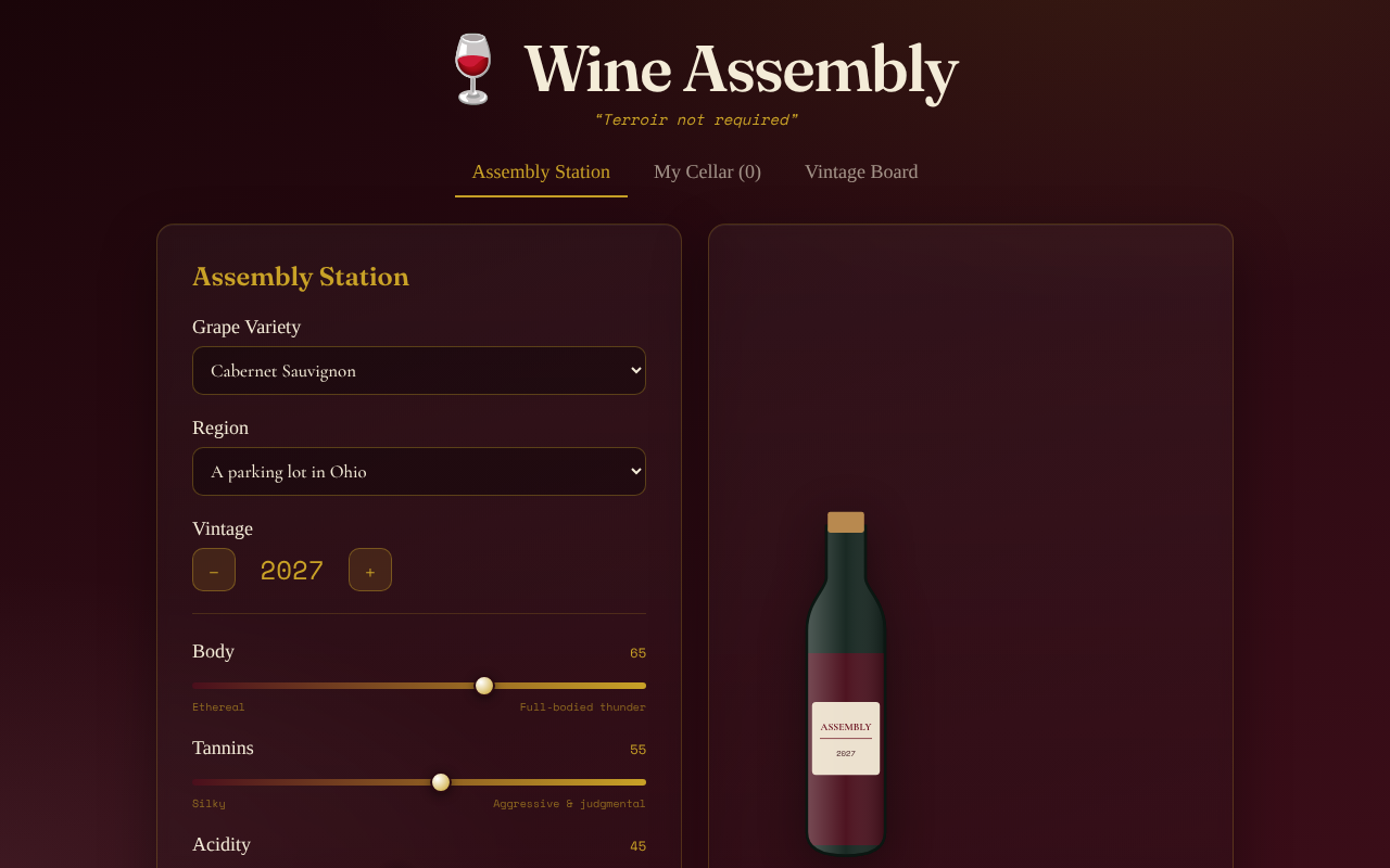 wine-assembly-playful app