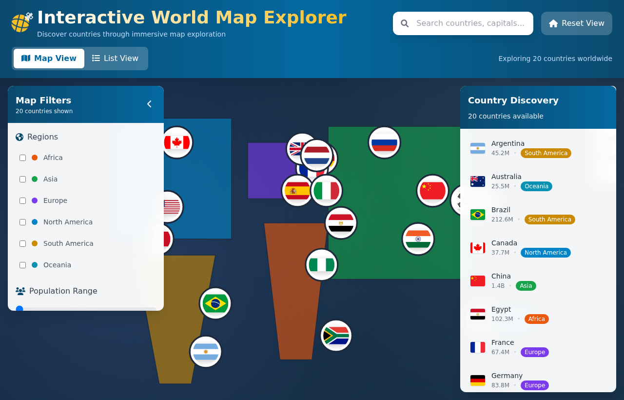 worldmapexplorer app
