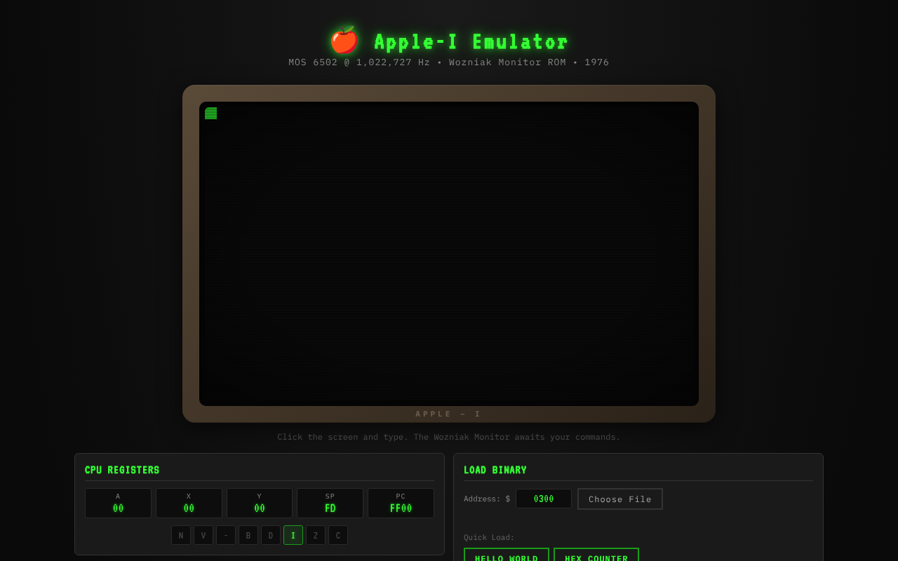 wozniak-monitor app