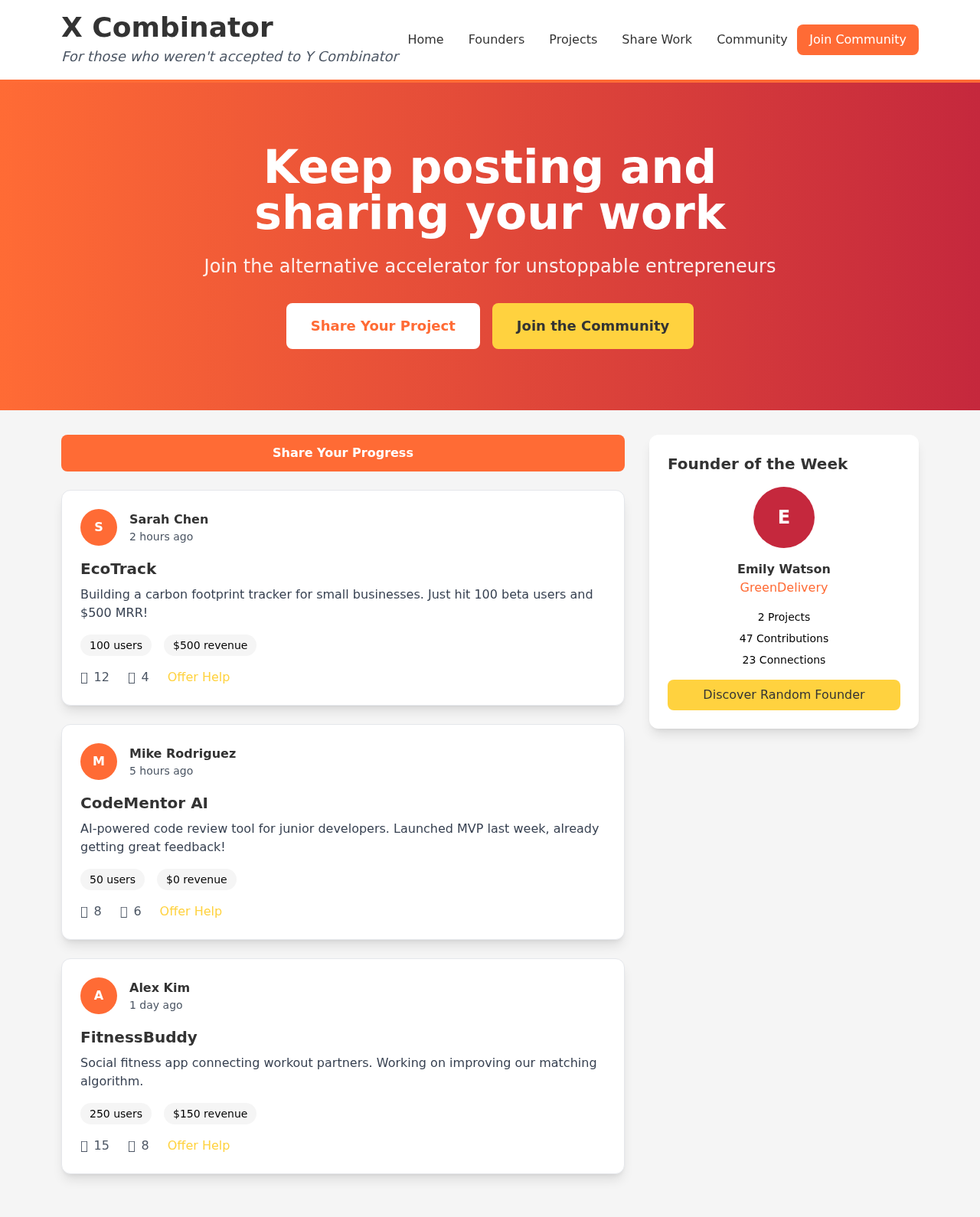 xcombinator app