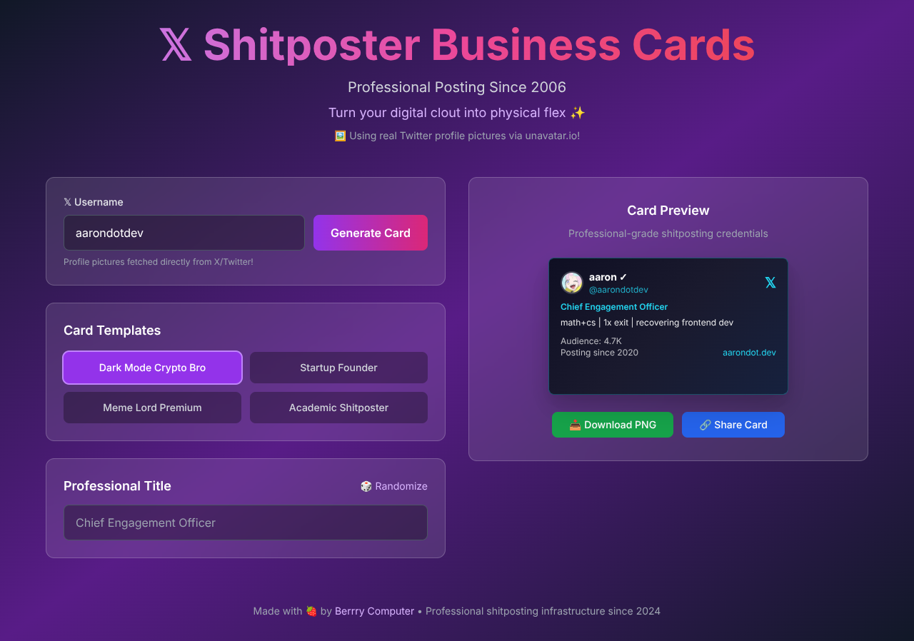 xshitpostercards app