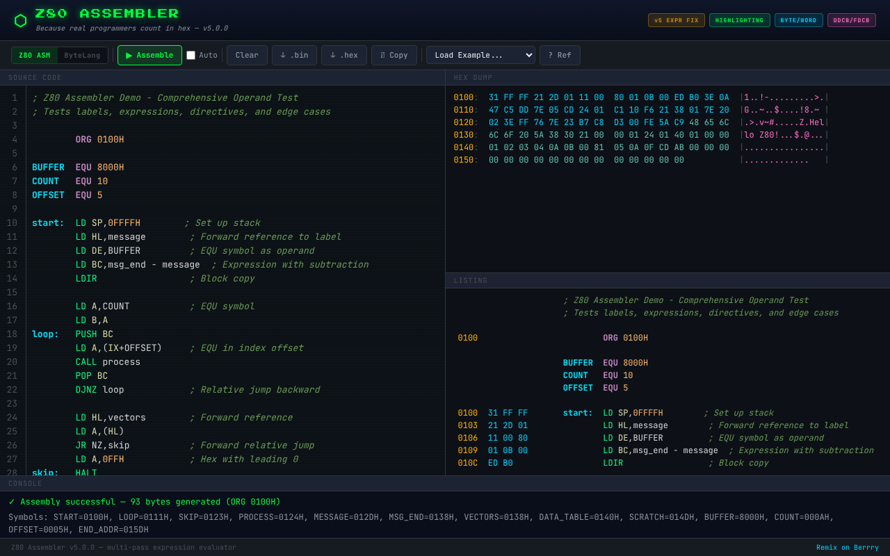 z80-asm app