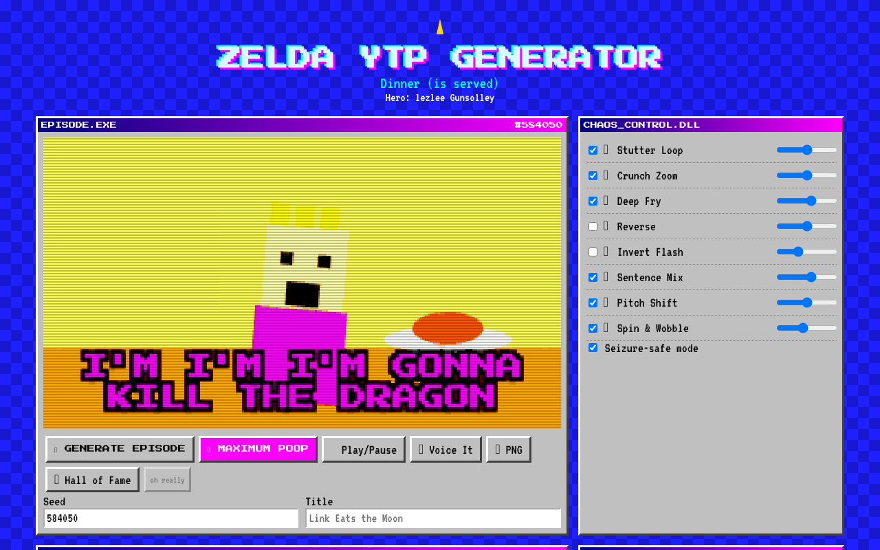 zelda-ytp-generator app
