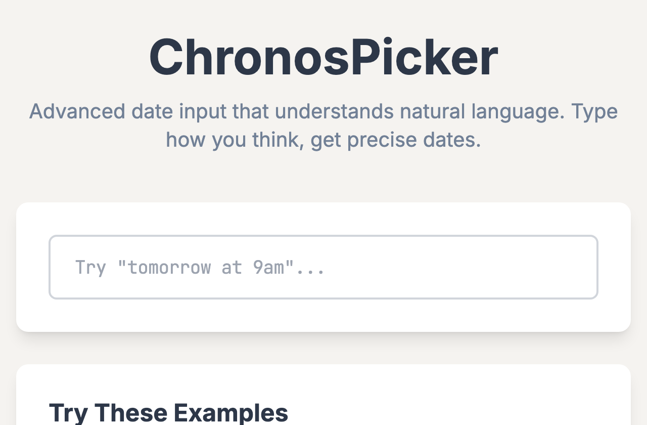 Chronos Picker - Smart Date Selection App
