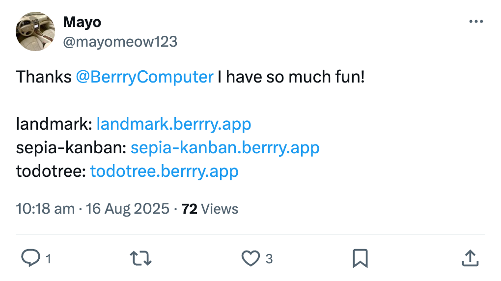 Testimonial from @mayomeow123